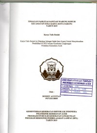 Image of Tinjauan Fasilitas Sanitasi Warung Kopi di Kecamatan Suka Karya Kota Sabang Tahun 2019