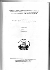 Image of Hubungan Asupan Energi dan Protein Sarapan Pagi dengan Prestasi Belajar Siswa SDN Kulam Data Kecamatan Lhoknga Kabupaten Aceh Besar