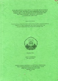 Image of Pengaruh Penyuluhan dengan Metode Demontrasi Tentang Cara Menyikat Gigi Terhadap Penurunan Indeks OHI-S pada Murid Kelas III SD Mesjid Lheu Kecamatan Darul Imarah Kabupaten Aceh Besar Tahun 2017