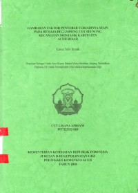 Image of Gambaran Faktor Penyebab Terjadinya STAIN pada Reamaja di Gampong Cot Seunong Kecamatan Montasik Kabupaten Aceh Besar