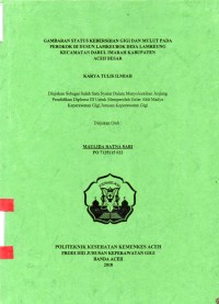 Image of Gambaran Status Kebersihan Gigi dan Mulut pada Perokok di Dusun Lamkeubok Desa Lamreung Kecamatan Darul Imarah Kabupaten Aceh Besar