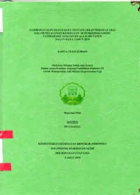 Image of Gambaran Kepuasan Pasien Tentang Sikap Perawat Gigi Dalam Pelayanan Kesehatan di Puskesmas Ujong Fatihah Kecamatan Kuala Kabupaten Nagan Raya Tahun 2019