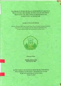 Image of Gambaran Pemeliharaan Kebersihan Gigi dan Mulut pada Ibu Hamil di Poli KIA Puskesmas Baitussalam Kecamatan Baitussalam Kabupaten Aceh Besar