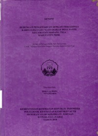 Image of Hubungan Pengetahuan Dengan Terjadinya Karies Gigi pada Masyarakat Desa Pante Kecamatan Simpang Tiga Kabupaten Pidie