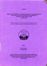 Image of Hubungan Kecamatan Pasien Anak Usia 6-13 Tahun Dengan Pencabutan Gigi Decidui di Klinik Spesialis Cempaka Lima Banda Aceh Tahun 2018