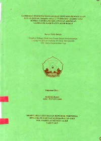Image of Gambaran Persepsi Masyarakat Tentang Penggunaan Getah Jarak (Jatropha Curcas L) Terhadap Karies Gigi di Desa Cot Buloh Kecamatan Arongan Lamabalek Kabupaten Aceh Barat