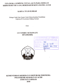 Image of Uji Angka Lempeng Total (ALT) Pada Sediaan Krim Pemutih Yang Beredar Di Kota Banda Aceh