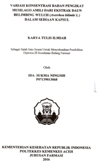 Image of Variasi Konsentrasi Bahan Pengikat Musilago Amili Dari Ekstrak Daun Belimbing Wuluh (Averrhoa Bilimbi L.) Dalam Sediaan Kapsul