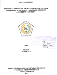 Image of Penggunaan Antibiotik Pada Pasien Infeksi Saluran Pernapasan Atas (ISPA) Di Puskesmas Ingin Jaya Aceh Besar Tahun 2018