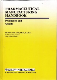 Image of Pharmaceutical Manufacturing Handbook : Regulation And Quality