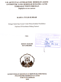 Image of Uji Aktivitas Antibakteri Beberapa Krim Antiseptik Yang Beredar Di Banda Aceh Terhadap Pertumbuhan Staphylococcus Aureus