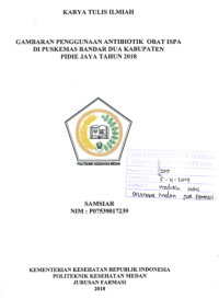 Image of Gambaran Penggunaan Antibiotik Obat ISPA Di Puskesmas Bandar Dua Kabupaten Pidie Jaya Tahun 2018