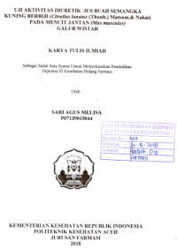 Image of Uji Aktivitas Diuretik Jus Buah Semangka Kuning Berbiji (Citrullus Lanatus (Thunb.) Matsum. & Nakai) Pada Mencit Jantan (Mus Musculus ) Galur Wistar