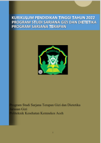 Image of KURIKULUM PENDIDIKAN TINGGI PROGRAM STUDI SARJANA TERAPAN GIZI DAN DIETETIKA