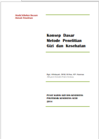 Image of Modul & Bahan Bacaan Metode Penelitian:  Konsep  Dasar  Metode  Penelitian Gizi  dan  Kesehatan