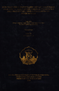 Image of Hubungan Berat Badan lahir Dengan Status Gizi Anak Usia 12-24 Bulan Di Puskesmas Singah Mulo Kecamatan Pintu Rime Gayo Kabupaten Bener Meriah