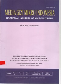 Image of Media Gizi Mikro Indonesia Vol. 9 No. 1