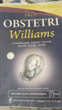Image of OBSTETRI WILLIAMS volume 1 ED 23