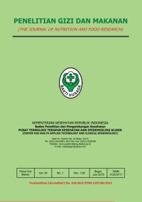Image of Penelitian Gizi dan Makanan (The Journal Of Nutrition And Food Research) Vol. 38 No. 1