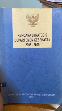 Image of Rencana Strategis Departeman 2005 - 2009