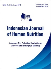 Image of Indonesian Journal of Human Nutrition Vol. 3 No. 1