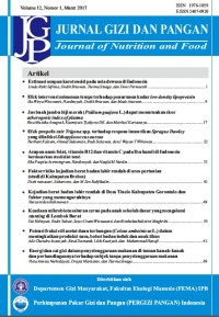 Image of Jurnal Gizi dan Pangan Vol. 12 No. 1