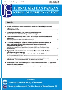 Image of Jurnal Gizi dan Pangan  Vol. 14 No. 1