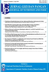 Image of Jurnal Gizi dan Pangan Vol. 14 No. 2