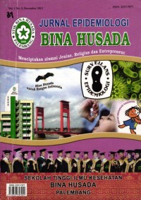 Image of Jurnal Epidemiologi Bina Husada, Vol 1,No.2, 2013