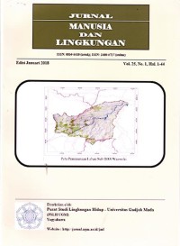 Image of Jurnal Manusia Dan Lingkungan, Edisi Januari 2018