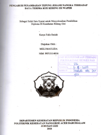 Image of Pengaruh Penambahan Tepung Jerami Nangka Terhadap Daya Terima Kue Kering Isi Wafer