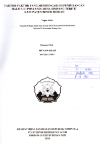 Image of Faktor- Faktor Yang Mempengaruhi Penimbangan Balita Di Posyandu Desa Simpang Teritit Kabupaten Bener Meriah