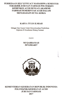 Image of Perbedaan Self Efficacy Mahasiswa Semester Terakhir Jurusan Farmasi Poltekkes Kemenkes Aceh Dengan Akademi Farmasi Pemerintah Aceh Dalam Menghadapi Dunia Kerja