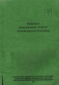 Image of Pedoman Pengawasan Tempat Pengelolaan Pestisida