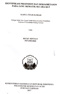 Image of Identifikasi Prednison Dan Deksametason Pada Jamu Rematik Secara KLT