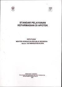 Image of Standar Pelayanan Kefarmasian Di Apotek