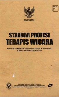 Image of Standar Profesi Terapis Wicara