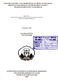 Image of Faktor-Faktor Yang Berhubungan Dengan Kejadian Obesitas Pada Remaja Putri Di SMAN 1 Darul Imarah Kabupaten Aceh Besar