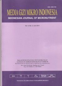 Image of Media Gizi Mikro Indonesia Vol. 4 No 2